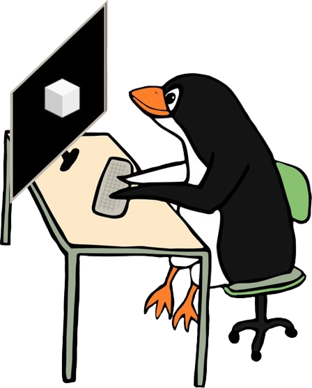 Imagem do Tux Digitando